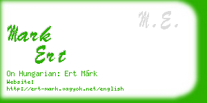 mark ert business card
